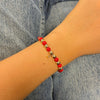Bracelet Hedi - Corail Rouge Plaqué Or