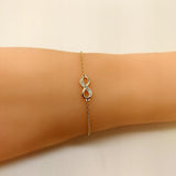 Bracelet Catline - Symbole Infini Plaqué Or