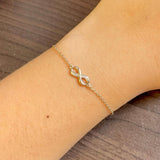 Bracelet Catline - Symbole Infini Plaqué Or