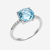 Bague Zayne - Argent Pierre Bleu Ciel Femme