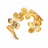 Bracelet Tipane - Jonc Tahiti Femme Fleur Acier
