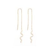 Boucles d'oreilles Shayne - Pendantes Serpent Plaqué Or