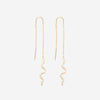 Boucles d'oreilles Shayne - Pendantes Serpent Plaqué Or
