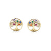 Boucles d'Oreilles Adela - Arbre de Vie Plaqué Or Multicolore