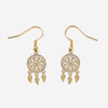 Boucles Oreilles Morphée - Attrape Rêve Plaqué Or