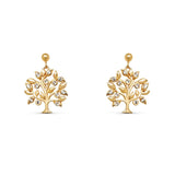 Boucles Oreilles Zoé - Arbre Plaqué Or