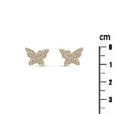 Boucle d'oreille Acelia - Papillon Plaqué Or Jaune
