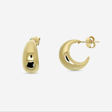 Boucle d'Oreille Lior - Croissant de Lune Plaqué Or