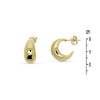 Boucle d'Oreille Lior - Croissant de Lune Plaqué Or