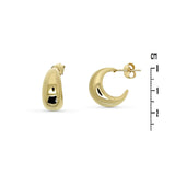 Boucle d'Oreille Lior - Croissant de Lune Plaqué Or