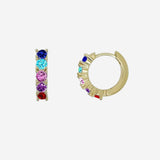 Boucles Lyris - Petites Créoles Pierres Multicolores
