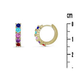 Boucles Lyris - Petites Créoles Pierres Multicolores