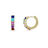 Boucles Lyris - Petites Créoles Pierres Multicolores
