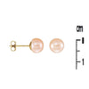 Boucles d'oreilles Cami - Perles de Culture Rose & Or