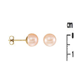Boucles d'oreilles Cami - Perles de Culture Rose & Or