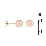 Boucles d'oreilles Cami - Perles de Culture Rose & Or