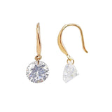 Boucles d'oreilles Woy - Crochet Pierre Plaqué Or