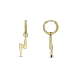 Boucle d'oreille Thora - Eclair Plaqué Or