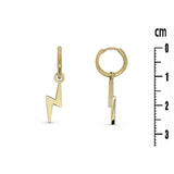 Boucle d'oreille Thora - Eclair Plaqué Or