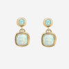 Boucles d'Oreilles Azuli - Pendantes Opale Carré Or