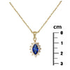 Collier Flora - Plaqué Or Fleur Bleue Diana