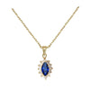 Collier Flora - Plaqué Or Fleur Bleue Diana