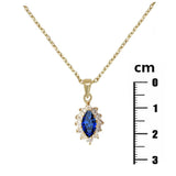 Collier Flora - Plaqué Or Fleur Bleue Diana