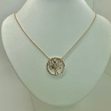 Collier Elinaë - Arbre de Vie Multicolore Plaqué Or