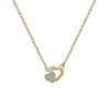 Collier Clotilde - Duo Petit Coeur Plaqué Or