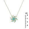 Collier Oreline - Pendentif Spirale Turquoise Plaqué Or
