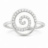 Bague Salyne - Spirale Argent 925 Rhodié