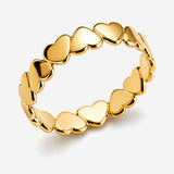 Bague Sorale - Anneau en coeur Plaqué Or