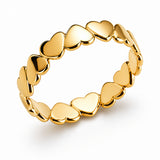 Bague Sorale - Anneau en coeur Plaqué Or