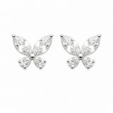 Puce d'Oreille Fly - Papillon Argent 925