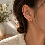 Clous d'oreilles Max - Coeur Plaqué Or Zirconium