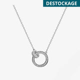 Collier Faustine - Anneaux Entrelacés Argent