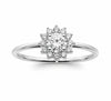 Bague Bady - Fleur Ronde Argent Rhodié