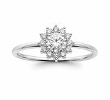 Bague Bady - Fleur Ronde Argent Rhodié
