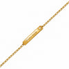 Bracelet Axi - Gourmette Femme Plaqué Or avec Gravure