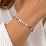 Bracelet Pame - Gourmette Maille Cheval Argent Gravure