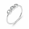 Bague Ashley - Femme 3 Pierres Argent