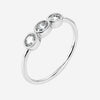 Bague Ashley - Femme 3 Pierres Argent