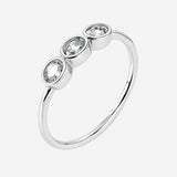 Bague Ashley - Femme 3 Pierres Argent