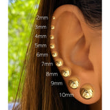 Boucles d'oreilles Bola - Perle Plaqué Or 4-12mm
