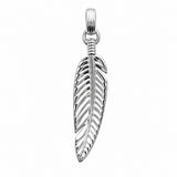 Pendentif Passy - Plume Argent Massif Rhodié