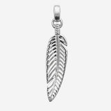 Pendentif Passy - Plume Argent Massif Rhodié