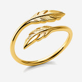 Bague Tissa - 2 Plumes Plaqué or