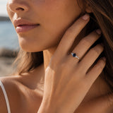 Bague Vista - Oeil Bleu Argent Femme