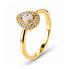 Bague Vassy - Poire Plaqué Or Zirconium