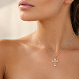 Pendentif Simea - Croix Gothique Argent Zirconium